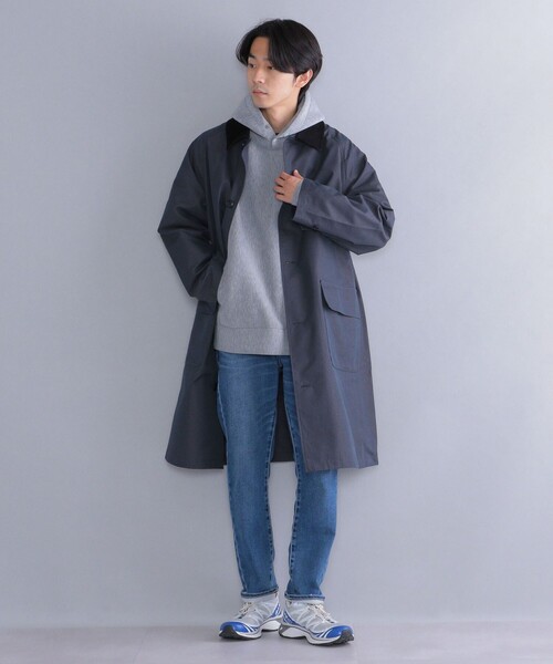 SHIPS(シップス)の「*SHIPS: リラックスフィット ラグランスリーブ ハンティング ステンカラー コート(ステンカラーコート・メンズ・オリーブ/ネイビー・SMALL/MEDIUM/LARGE/X-LARGE)」の7枚目の写真