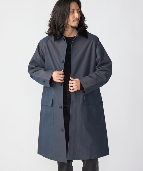 SHIPS(シップス)の「*SHIPS: リラックスフィット ラグランスリーブ ハンティング ステンカラー コート(ステンカラーコート・メンズ・オリーブ/ネイビー・SMALL/MEDIUM/LARGE/X-LARGE)」の11枚目の写真