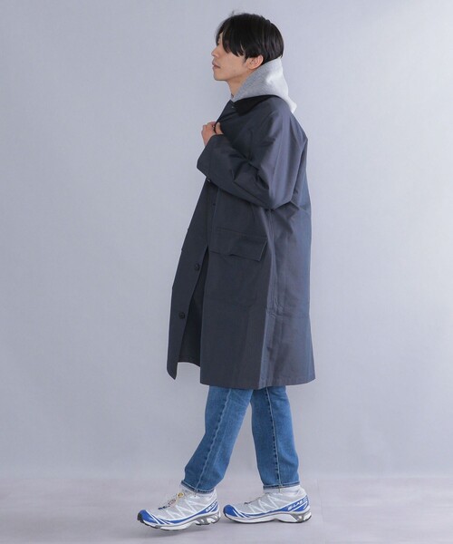 SHIPS(シップス)の「*SHIPS: リラックスフィット ラグランスリーブ ハンティング ステンカラー コート(ステンカラーコート・メンズ・オリーブ/ネイビー・SMALL/MEDIUM/LARGE/X-LARGE)」の15枚目の写真