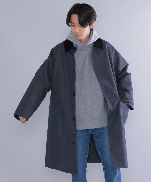 SHIPS(シップス)の「*SHIPS: リラックスフィット ラグランスリーブ ハンティング ステンカラー コート(ステンカラーコート・メンズ・オリーブ/ネイビー・SMALL/MEDIUM/LARGE/X-LARGE)」の19枚目の写真