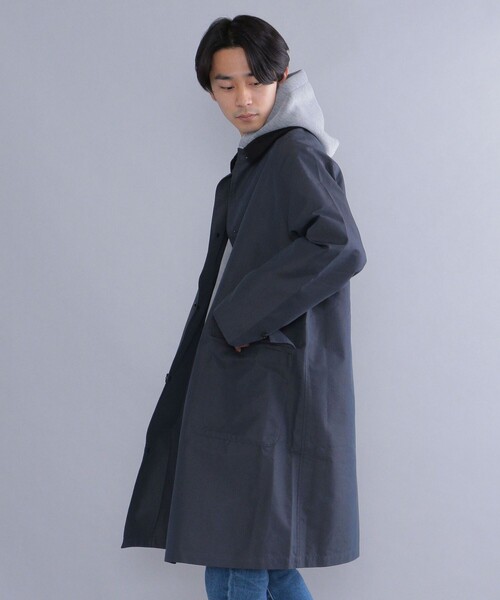 SHIPS(シップス)の「*SHIPS: リラックスフィット ラグランスリーブ ハンティング ステンカラー コート(ステンカラーコート・メンズ・オリーブ/ネイビー・SMALL/MEDIUM/LARGE/X-LARGE)」の20枚目の写真