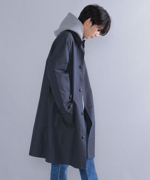 SHIPS(シップス)の「*SHIPS: リラックスフィット ラグランスリーブ ハンティング ステンカラー コート(ステンカラーコート・メンズ・オリーブ/ネイビー・SMALL/MEDIUM/LARGE/X-LARGE)」の22枚目の写真