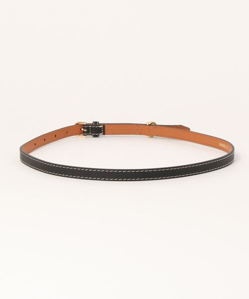MAISON BOINET（メゾンボワネ）の「【 MAISON BOINET / メゾンボワネ 】 GRAINED CALF LEATHER STITCH BELT / グレインカーフレザーステッチベルト（ベルト・レディース・ブラック/ダークブラウン・75/80）」の10枚目の写真