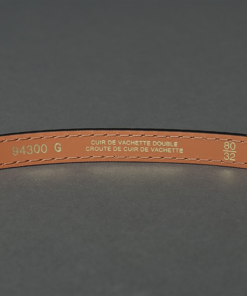 MAISON BOINET（メゾンボワネ）の「【 MAISON BOINET / メゾンボワネ 】 GRAINED CALF LEATHER STITCH BELT / グレインカーフレザーステッチベルト（ベルト・レディース・ブラック/ダークブラウン・75/80）」の5枚目の写真