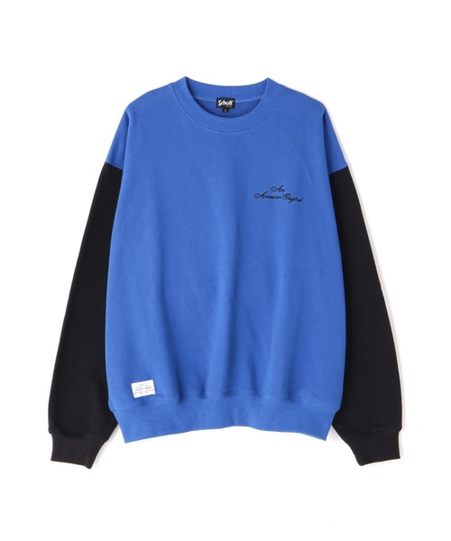 schott（ショット）の「【WEB LIMITED】Schott/ショット/2TONE CREW SWEAT/2トーン クルーネック スウェット（スウェット・メンズ・ブラック/ブルー/ネイビー/オートミール・MEDIUM/LARGE/X-LARGE/XX-LARGE）」の17枚目の写真