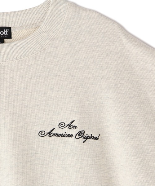 schott（ショット）の「【WEB LIMITED】Schott/ショット/2TONE CREW SWEAT/2トーン クルーネック スウェット（スウェット・メンズ・ブラック/ブルー/ネイビー/オートミール・MEDIUM/LARGE/X-LARGE/XX-LARGE）」の20枚目の写真