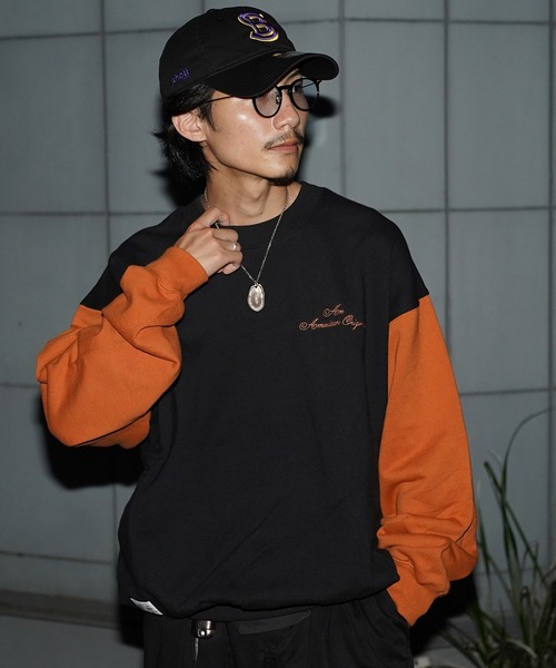 schott（ショット）の「【WEB LIMITED】Schott/ショット/2TONE CREW SWEAT/2トーン クルーネック スウェット（スウェット・メンズ・ブラック/ブルー/ネイビー/オートミール・MEDIUM/LARGE/X-LARGE/XX-LARGE）」の16枚目の写真