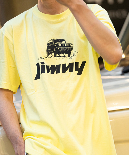 417 EDIFICE(フォーワンセブンエディフィス)の「【417×JIMNY/ジムニー】 LE VEHICULE 別注Tシャツ(Tシャツ/カットソー・メンズ・ホワイト/ベージュ/イエロー・MEDIUM/LARGE/X-LARGE)」の3枚目の写真