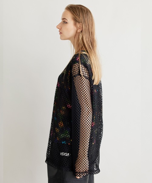 NOISE MAKER（ノイズメーカー）の「メッシュプルオーバータンクセット（Tシャツ/カットソー・レディース・ホワイト/ブラック・FREE）」の16枚目の写真