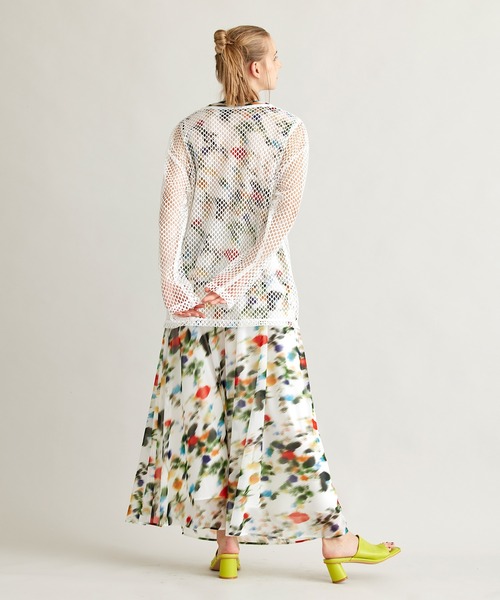 NOISE MAKER（ノイズメーカー）の「メッシュプルオーバータンクセット（Tシャツ/カットソー・レディース・ホワイト/ブラック・FREE）」の11枚目の写真