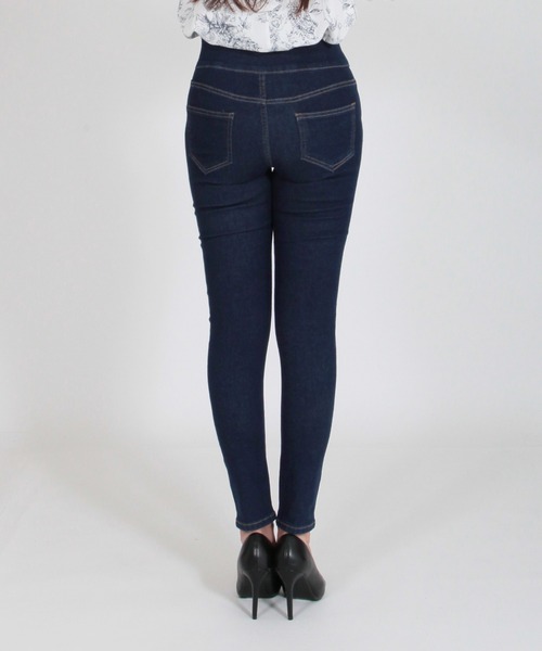 Julia Boutique(ジュリアブティック)の「3連ボタンハイウエストデニムスキニーパンツ/22512(デニムパンツ・レディース・ブラック/ネイビー/ブルー・S/M/L/LL/3L)」の14枚目の写真