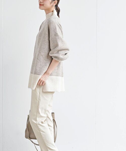 rps(アールピーエス)の「バイカラーハイネックニットプルオーバー(ニット/セーター・レディース・チャコールグレー/杢グレー/ベージュ系その他3/イエロー・M/フリー)」の20枚目の写真