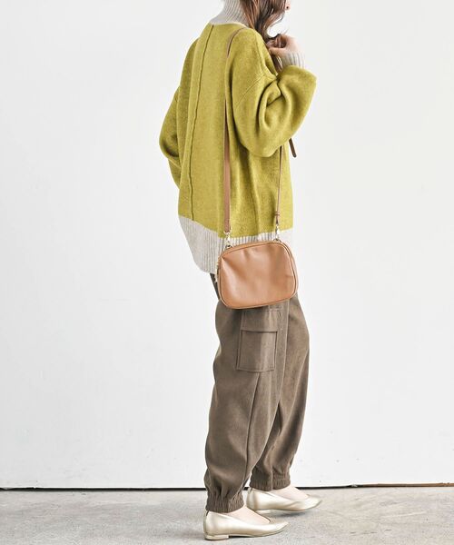 rps(アールピーエス)の「バイカラーハイネックニットプルオーバー(ニット/セーター・レディース・チャコールグレー/杢グレー/ベージュ系その他3/イエロー・M/フリー)」の15枚目の写真