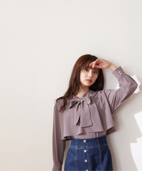 PROPORTION BODY DRESSING（プロポーションボディドレッシング）の「ティアードジョーゼットブラウス / 1212210004（シャツ/ブラウス・レディース・ホワイト系その他/ブラウン系その他/ネイビー・SMALL/MEDIUM）」の8枚目の写真