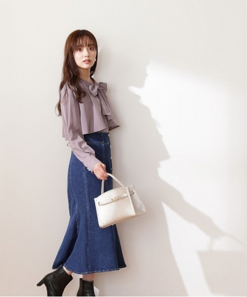 PROPORTION BODY DRESSING（プロポーションボディドレッシング）の「ティアードジョーゼットブラウス / 1212210004（シャツ/ブラウス・レディース・ホワイト系その他/ブラウン系その他/ネイビー・SMALL/MEDIUM）」の9枚目の写真