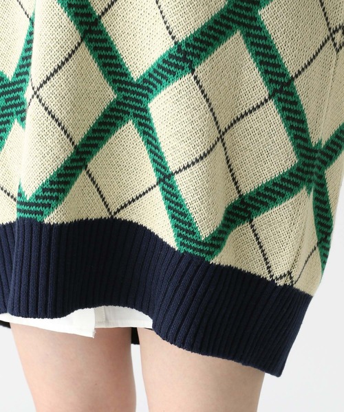 Heather（ヘザー）の「柄ニットVEST  165358（ベスト・レディース・ホワイト系/ブラウン系/グリーン系・FREE）」の8枚目の写真