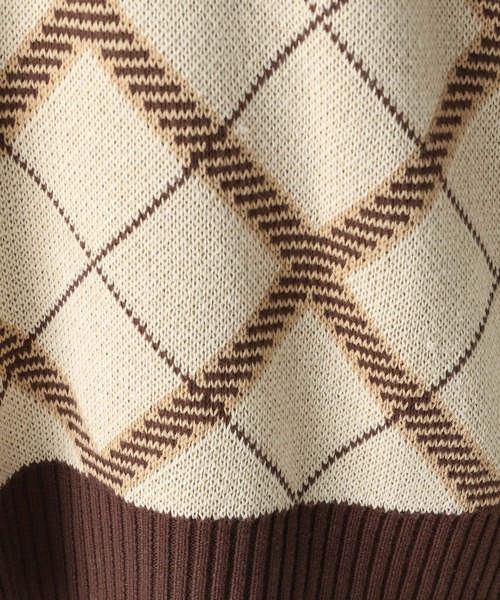 Heather（ヘザー）の「柄ニットVEST  165358（ベスト・レディース・ホワイト系/ブラウン系/グリーン系・FREE）」の12枚目の写真