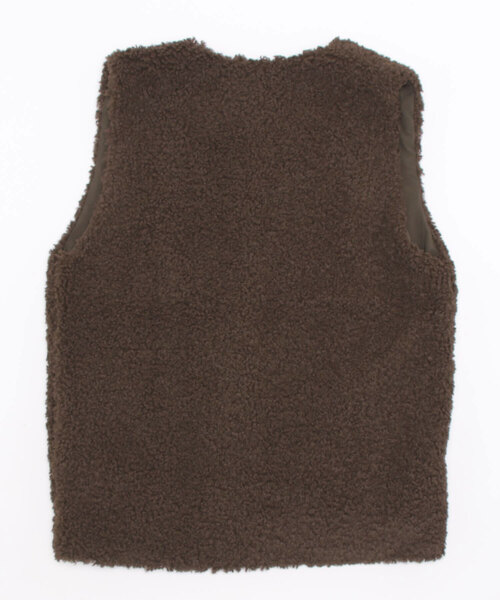 coca（coca）（コカ）の「ミドル丈ボアベスト（ベスト・レディース・ブラウン/アイボリー・ONE SIZE）」の16枚目の写真