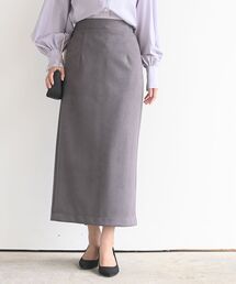 スエードポンチロングタイトスカート