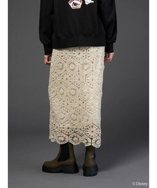 Disney（ディズニー）の「シルエットレーススカート/Mickey（スカート・レディース・アイボリー/チャコールグレー・FREE）」の10枚目の写真