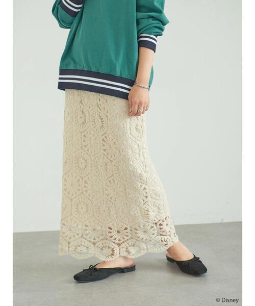 Disney（ディズニー）の「シルエットレーススカート/Mickey（スカート・レディース・アイボリー/チャコールグレー・FREE）」の15枚目の写真
