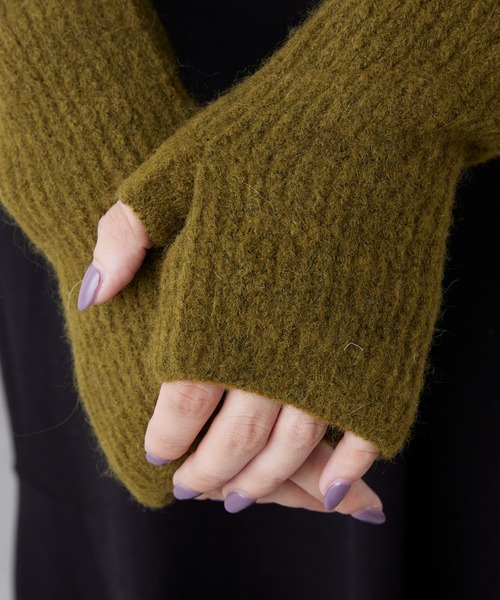 BIRTHDAY BAR（バースデイバー）の「アームウォーマー エアリーモヘア（アームカバー・レディース・パープル/グレー/グリーン/ブルー・フリー）」の19枚目の写真