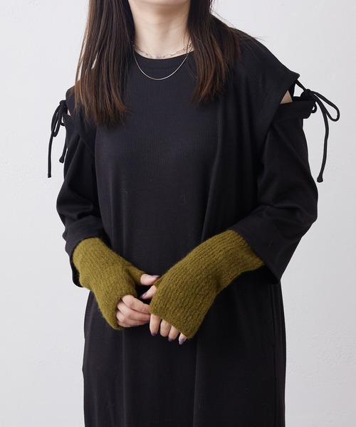 BIRTHDAY BAR（バースデイバー）の「アームウォーマー エアリーモヘア（アームカバー・レディース・パープル/グレー/グリーン/ブルー・フリー）」の17枚目の写真