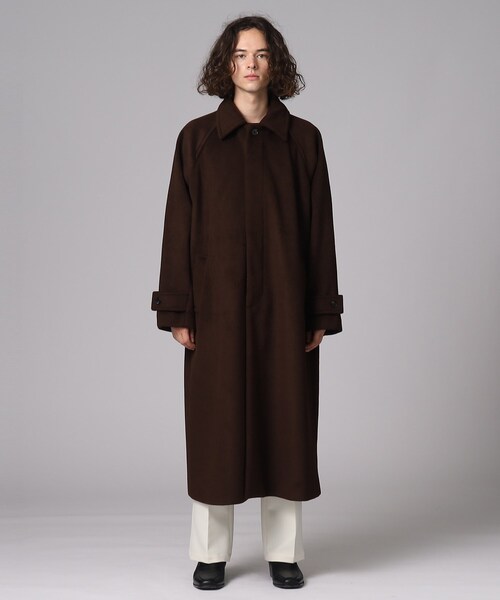 tk.TAKEO KIKUCHI（ティーケータケオキクチ）の「◆テックメルトンビッグステンカラーコート（ステンカラーコート・メンズ・ブラウン系その他/ライトベージュ/ブラック・01/02/03）」の6枚目の写真