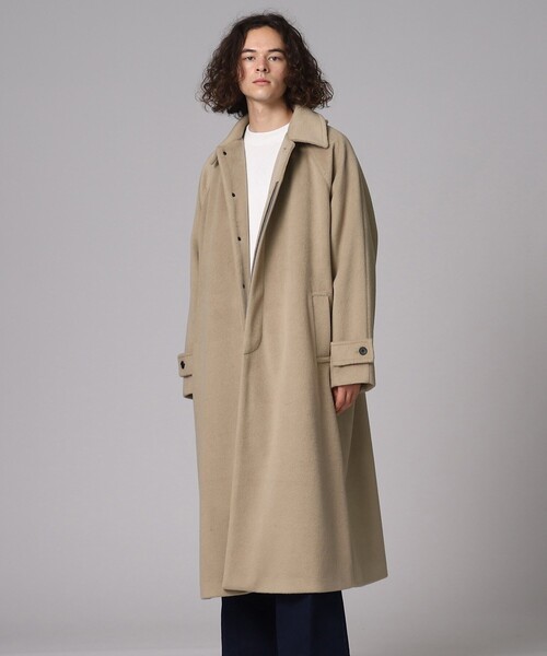 tk.TAKEO KIKUCHI（ティーケータケオキクチ）の「◆テックメルトンビッグステンカラーコート（ステンカラーコート・メンズ・ブラウン系その他/ライトベージュ/ブラック・01/02/03）」の11枚目の写真
