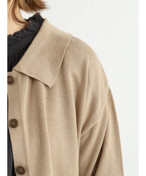 Samansa Mos2（サマンサ モスモス）の「襟付ニットカーディガン（カーディガン/ボレロ・レディース・ベージュ/レッド/グリーン/チャコール・ﾌﾘ-）」の14枚目の写真
