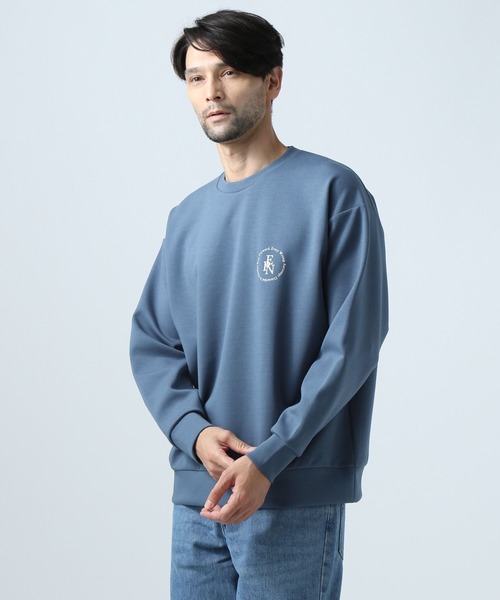 BAYFLOW(ベイフロー)の「ポンチプリントプルオーバー(スウェット・メンズ・ブラック/ベージュ/ブルー・MEDIUM/LARGE)」の3枚目の写真