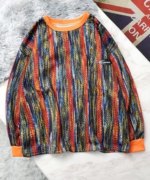 BENDER TOKYO（ベンダートウキョウ）の「【BENDER TOKYO】クージー風総柄プリント ロングスリーブTシャツ（Tシャツ/カットソー）」