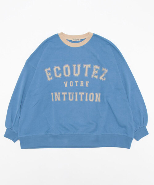 Samansa Mos2（サマンサ モスモス）の「襟配色プリントアソートスウェット（Tシャツ/カットソー・レディース・レッド/ブルー/グリーン/モカ/チャコール/キナリ・ﾌﾘ-）」の6枚目の写真