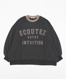 Samansa Mos2 | 襟配色プリントアソートスウェット(Tシャツ/カットソー)