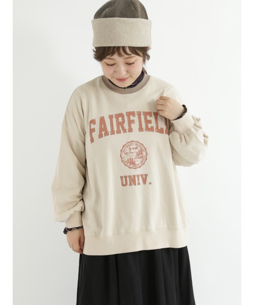 Samansa Mos2（サマンサ モスモス）の「襟配色プリントアソートスウェット（Tシャツ/カットソー・レディース・レッド/ブルー/グリーン/モカ/チャコール/キナリ・ﾌﾘ-）」の2枚目の写真