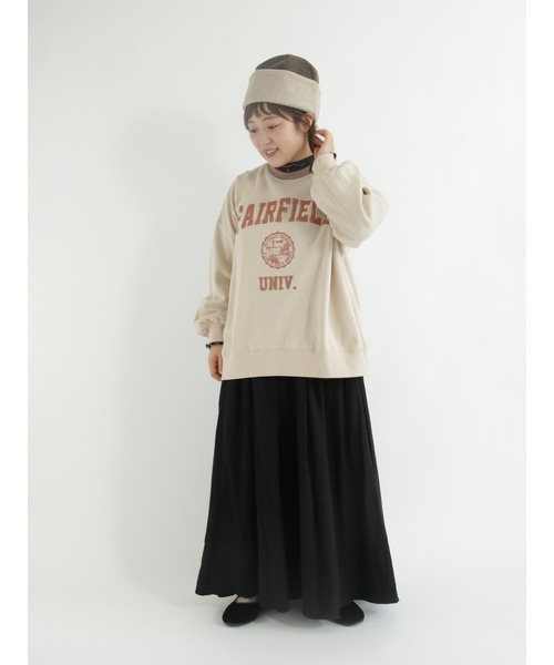 Samansa Mos2（サマンサ モスモス）の「襟配色プリントアソートスウェット（Tシャツ/カットソー・レディース・レッド/ブルー/グリーン/モカ/チャコール/キナリ・ﾌﾘ-）」の9枚目の写真