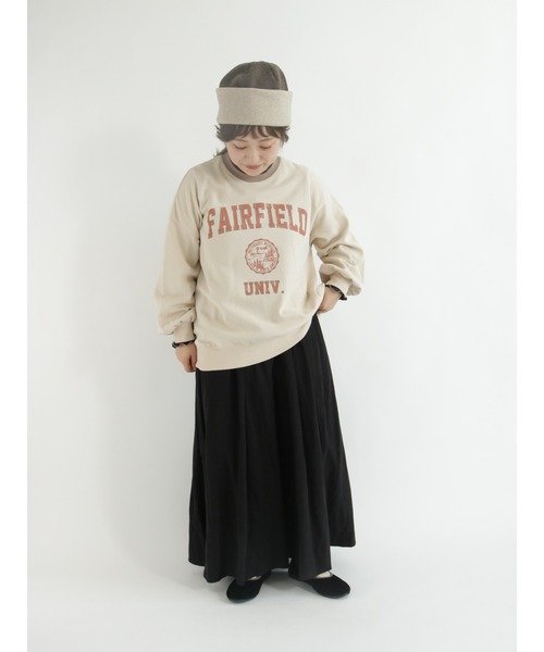 Samansa Mos2（サマンサ モスモス）の「襟配色プリントアソートスウェット（Tシャツ/カットソー・レディース・レッド/ブルー/グリーン/モカ/チャコール/キナリ・ﾌﾘ-）」の10枚目の写真