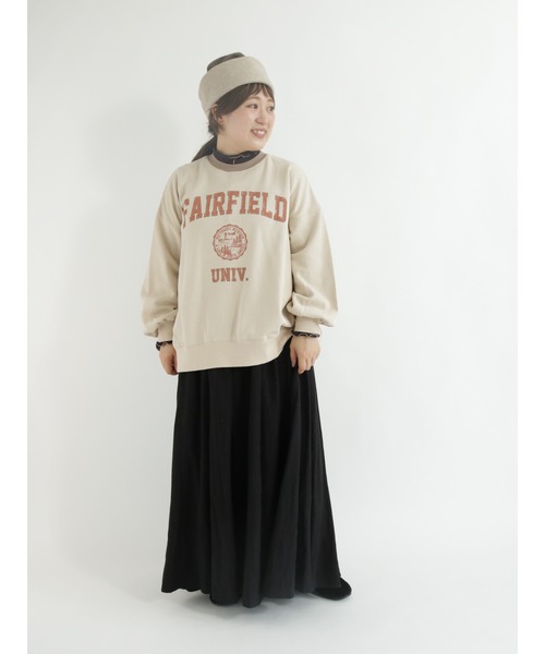 Samansa Mos2（サマンサ モスモス）の「襟配色プリントアソートスウェット（Tシャツ/カットソー・レディース・レッド/ブルー/グリーン/モカ/チャコール/キナリ・ﾌﾘ-）」の11枚目の写真