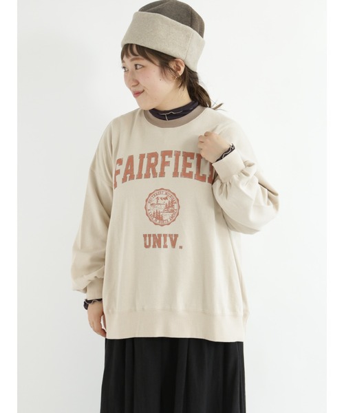 Samansa Mos2（サマンサ モスモス）の「襟配色プリントアソートスウェット（Tシャツ/カットソー・レディース・レッド/ブルー/グリーン/モカ/チャコール/キナリ・ﾌﾘ-）」の13枚目の写真