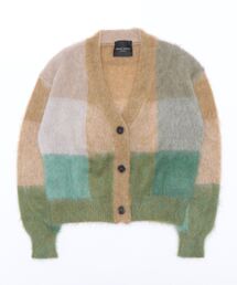 ROBERTO COLLINA | roberto collina | Vネックカーディガン チェック WOMEN(カーディガン/ボレロ)