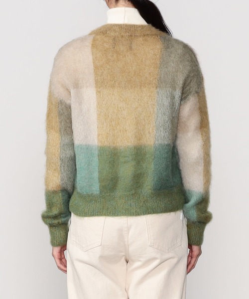 ROBERTO COLLINA（ロベルトコリーナ）の「roberto collina | Vネックカーディガン チェック WOMEN（カーディガン/ボレロ・レディース・グリーン系その他・SMALL）」の6枚目の写真