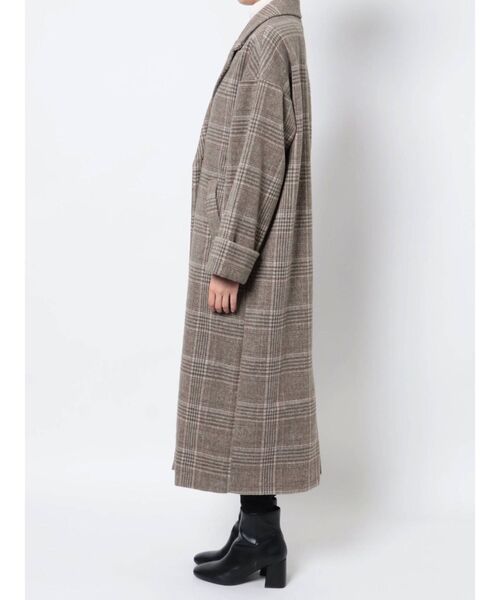COTORICA（コトリカ）の「ワイドカラーチェックチェスターコート（チェスターコート・レディース・ベージュ/モカ・SMALL/MEDIUM）」の16枚目の写真