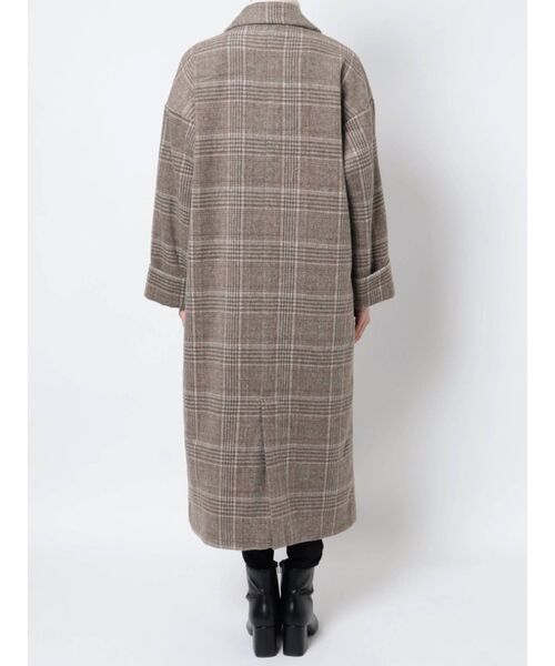 COTORICA（コトリカ）の「ワイドカラーチェックチェスターコート（チェスターコート・レディース・ベージュ/モカ・SMALL/MEDIUM）」の17枚目の写真