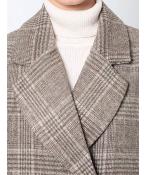 COTORICA（コトリカ）の「ワイドカラーチェックチェスターコート（チェスターコート・レディース・ベージュ/モカ・SMALL/MEDIUM）」の18枚目の写真