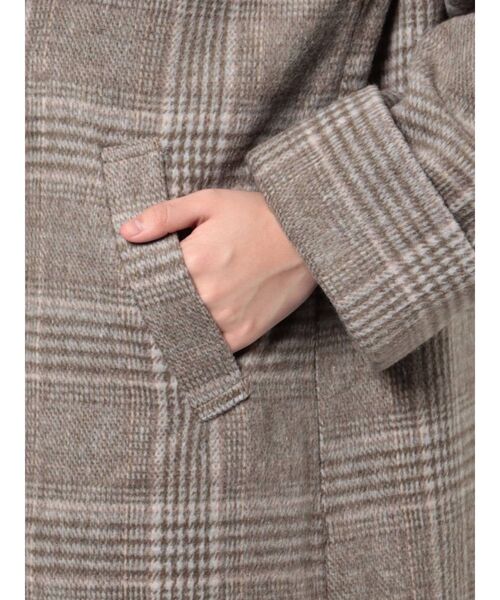 COTORICA（コトリカ）の「ワイドカラーチェックチェスターコート（チェスターコート・レディース・ベージュ/モカ・SMALL/MEDIUM）」の20枚目の写真