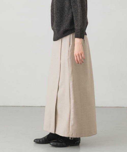かぐれ（カグレ）の「ウールサージストレートスカート（スカート・レディース・ブラック/ベージュ・FREE）」の10枚目の写真