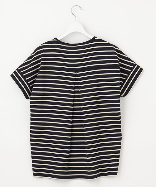 自由区(ジユウク)の「ボーダー タックデザインカットソー(Tシャツ/カットソー・レディース・アイボリー系2/ベージュ系2/ネイビー系1/黄土色系1・32)」の9枚目の写真