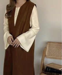 apres jour clair | 【apres jour clair】ストレートジャンスカ【ZOZOTOWN限定アイテム】(ジャンパースカート)