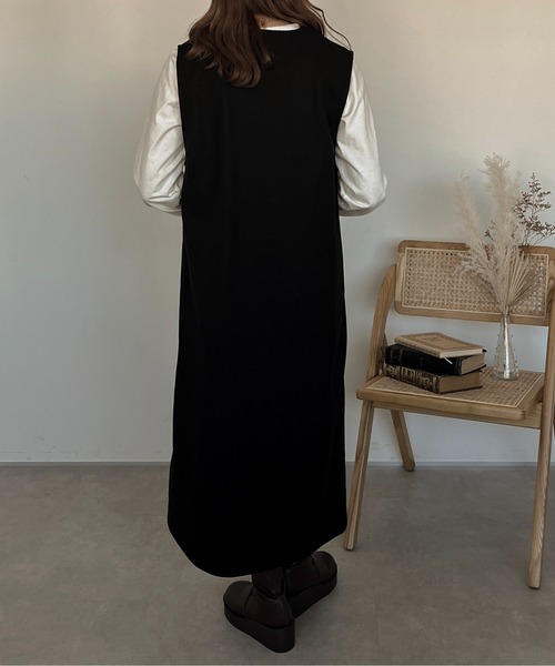 apres jour clair（アプレジュールクレア）の「【apres jour clair】ストレートジャンスカ【ZOZOTOWN限定アイテム】（ジャンパースカート・レディース・ブラック/ブラウン系その他/ベージュ・X-LARGE/フリー）」の13枚目の写真