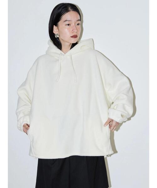 AMERICAN HOLIC（アメリカンホリック）の「フリースドロストフードパーカー（パーカー・レディース・ダークネイビー/アイボリー/ベージュ・L/M）」の13枚目の写真